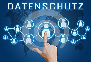 Datenschutz text concept