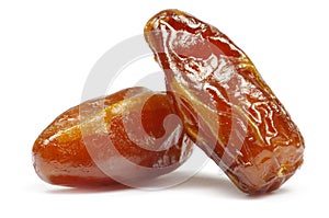 Dryed dates on white