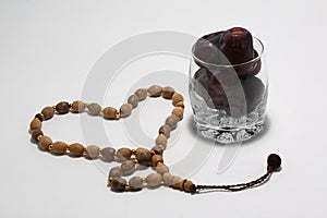 Dates in glasses and Islamic Beads