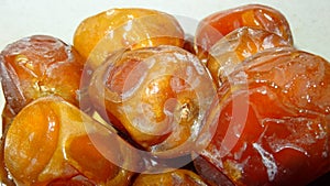 Dates with the packaging box white background