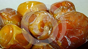 Dates with the packaging box white background