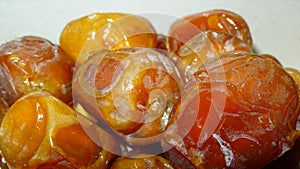 Dates with the packaging box white background