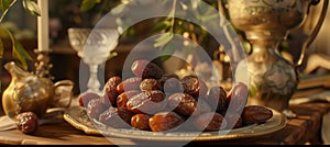 dates on a table, each one a symbol of nature\'s bounty and abundance