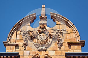 The datestone on the top of Cavendish Buildings. Sheffield. England photo