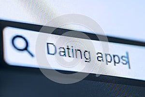 Dating apps text on the browser tab