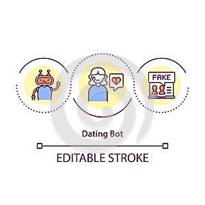 Dating bot concept icon