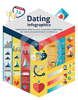 Dating Infographics Set