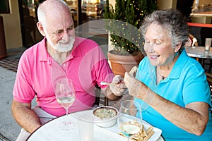 Dating Seniors Enjoy Appetizer