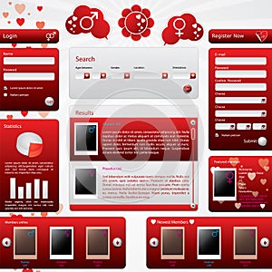 Dating website template for valentine's day