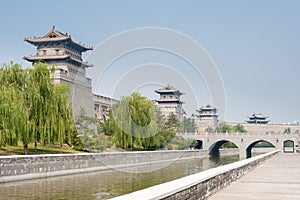 Datong City Wall. a famous historic site in Datog, Shanxi, China.