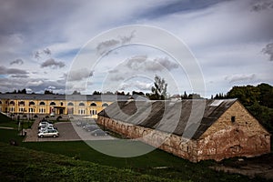 Daugavpils fortress, scene with nice clouds.