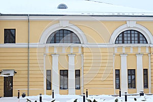 Daugavpils, Latvia, Europe. Daugavpils Mark Rothko Art Centre in winter. It is multi-functional contemporary art and culture centr