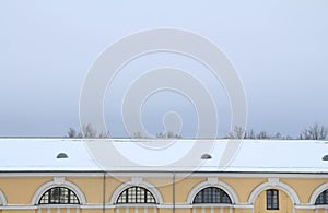 Daugavpils, Latvia, Europe. Daugavpils Mark Rothko Art Centre in winter. It is multi-functional contemporary art and culture centr