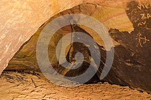 Daugenu sandstone cave, Mazsalaca, Latvia