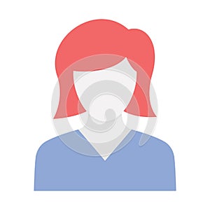 Daughter flat inside vector icon which can easily modify or edit