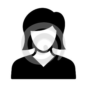 Daughter Glyph Style vector icon which can easily modify or edit