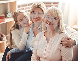 Daughter, mom and granny