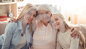 Daughter, mom and granny