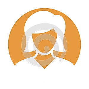 Daughter white glyph with color background vector icon which can easily modify or edit