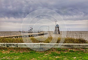 Dauphin Island on an overcast day