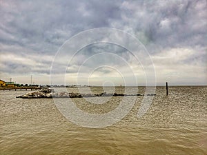 Dauphin Island on an overcast day