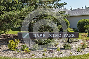 Dave King Park in the city of Saskatoon, Canada