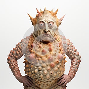 Satirical Sea Creature: A Commissioned Polychrome Terracotta Sculpture photo