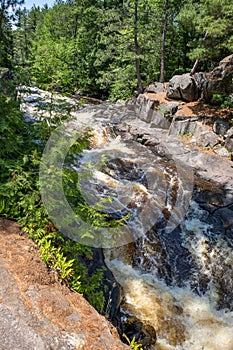 Dave`s Falls in Marinette County, Amberg, Wisconsin June 2020 on the Pike River photo