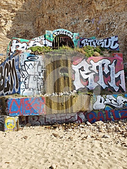 Daven port pier. Graffiti art