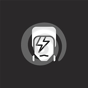 david bowie icon. Filled david bowie icon for website design and mobile, app development. david bowie icon from filled pop culture