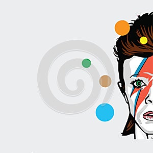 David Bowie Pop Art Vector