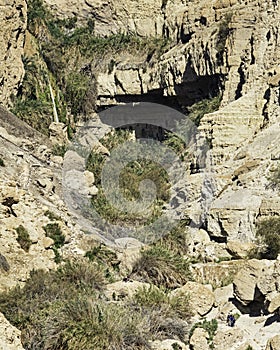 The David Falls at Ein Gedi National Park in Israel
