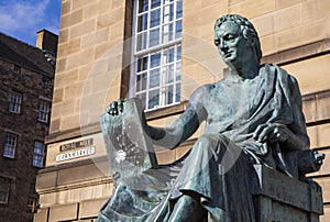 David Hume Statue in Edinburgh photo