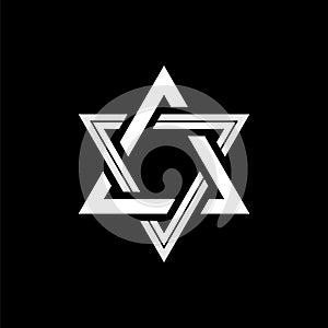 David star isolated vector illustration on white