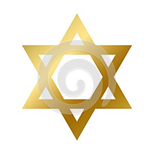 David star symbol isolated judaism sign outline