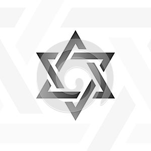 David star isolated vector illustration on white