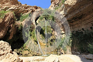 David Waterfall in Ein Gedi Oasis, Israel photo