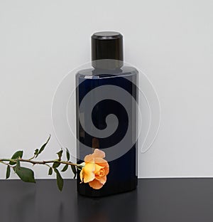 Davidoff Cool Water, Eau de Toilette, large perfume bottle decorated with an English rose