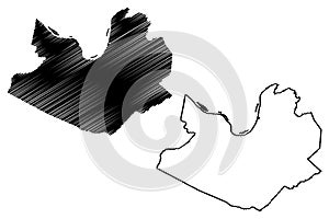 Daviess County, Kentucky U.S. county, United States of America, USA, U.S., US map vector illustration, scribble sketch Daviess