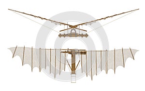 Davinci voladora isolated on white 3d rendering photo
