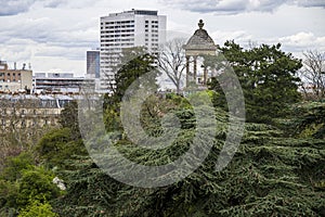 Davioud\'s Temple de la Sibylle in the Parc des Buttes Chaumont