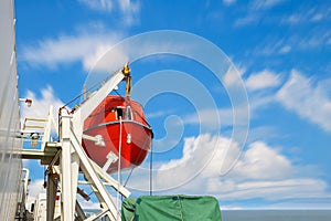 Davit lifeboat safety lifeboat hanging side tanker oil ship