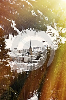 Davos, famous Swiss skiing resort photo