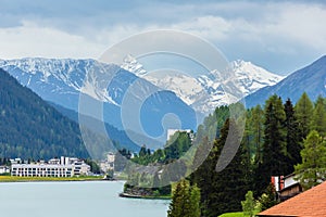 Davos Lake summer view photo