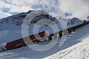 Davos: The Parsenn-Transport for the Wintersport region Weissfluhjoch