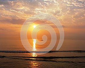 Dawn in the beach Veracruz Mexico