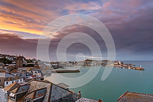 Dawn at the beautiful seaside town of St. Ives