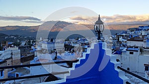 Dawn in the blue city of Chefchaouen, Morocco