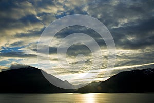 Dawn Breaks Over Juneau Alaska