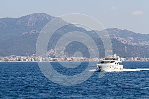 Dawn on the coast of the Aegean Sea. Turkey Marmaris